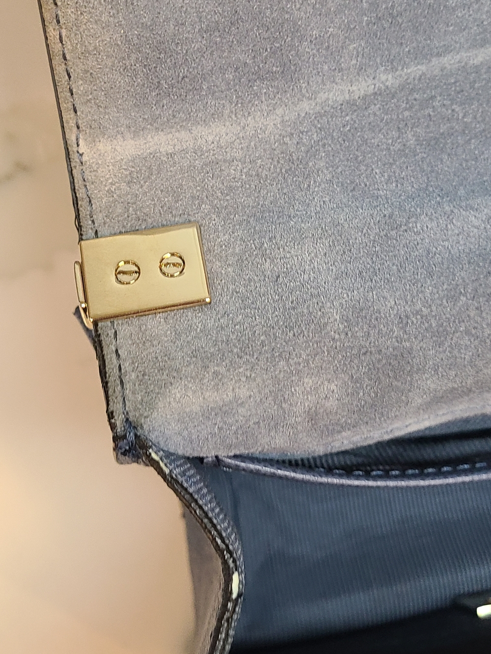 Furla Blue Leather Chain Crossbody Bag with Gold Hardware and COA - Picture 16 of 16